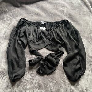 Women’s Longsleeve Satin Crop top